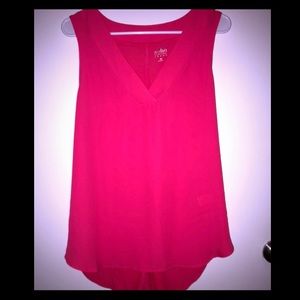 Vibrant pink sleeveless blouse
